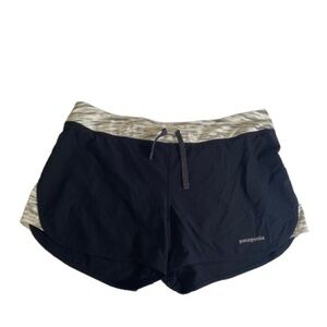 Patagonia Women's Nine Trails Gray and Black Shorts